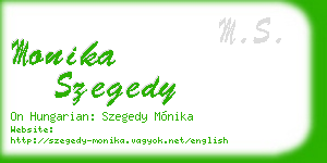 monika szegedy business card