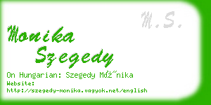 monika szegedy business card